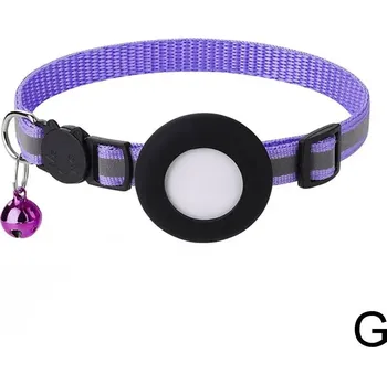 Reflexní gps obojek pro kočky airtag | chovatelské doplňky - FIALOVÁ