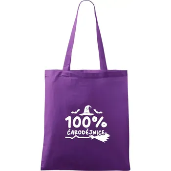 100% čarodějnice - Taška bavlněná - 42 x 38 cm ( Fialová )