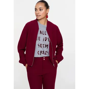 Dámská mikina Geisha rozepínací mikina s kapsami vínová Velikost: L