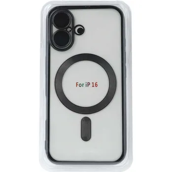 Pouzdro na mobilní telefon Zadní kryt Metallic MagSafe pro iPhone 16 Black