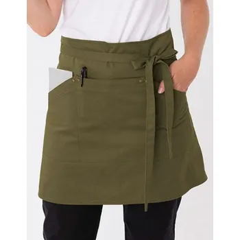 Pracovní zástěra Le Chef Gastro zástěra do pasu DE115 Olive 91 x 45 cm