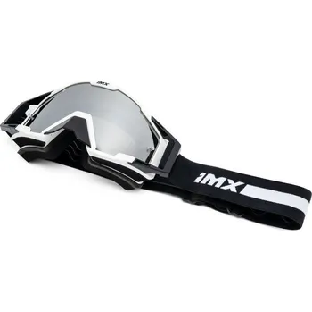 Motocyklové brýle IMX SAND WHITE GLOSS brýle - sklo SILVER IRIDIUM + CLEAR (2 skla v balení)