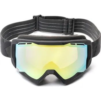 Motocyklové brýle IMX SNOW BLACK MATT/BLACK brýle - sklo PODWÓJNA GOLD IRRIDIUM + BROWN