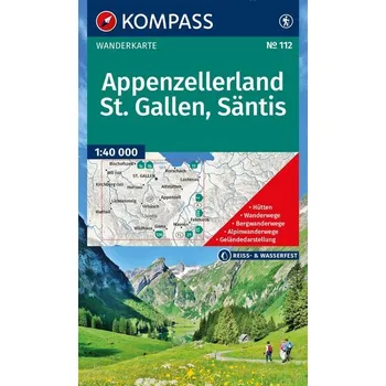 KOMPASS Wanderkarte 112 Appenzellerland, St. Gallen, Säntis 1:40.000 [IT] (2025, Kompass Karten GmbH)