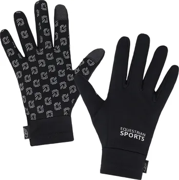 Jezdecké rukavice Zimní rukavice QHP Tallinn, černá, M