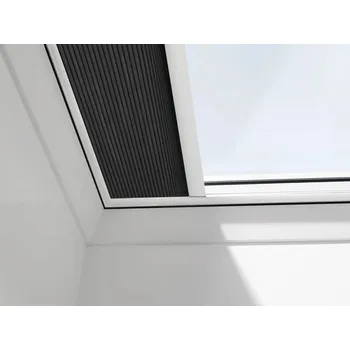 Roleta Plisé roleta na střešní okno VELUX na solární pohon FSK 090120 1047KWL černá