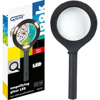 SKLENĚNÁ LUPA S LED PODSVÍCENÍM 85MM GR-LO1 GRAND