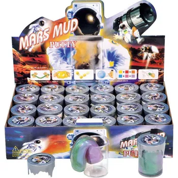 Modelovací hmota Sliz zábavná hmota v plastovém barelu 6x5cm vesmírný Mars | 890021