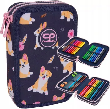 Penál Penál CoolPack JUMPER 2 s vybavením pejsci corgi ELISABETH