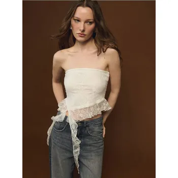 Dámské tričko Bandeau top - S - House - bílý - 810GP-00X