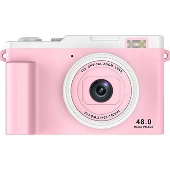 Tiskárna Digitální fotoaparát - 2,4" HD - 15x zoom - duální objektiv - Wi-Fi - růžový