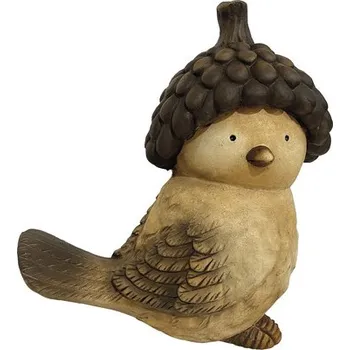 Zahradní dekorace Pták umělý kámen Lafiora 35,5 x 21,5 x 38 cm hnědý