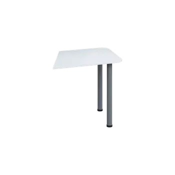 Stolová podnož EJZ 1 - 80 přístavba jednací, kovová podnož stříbrná, síla desky 18 mm, bílá