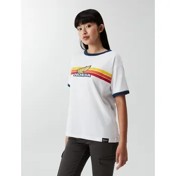 Moto dres Diverse extreme team - Honda retro triko - Dámské HND L1022 barva bílá S