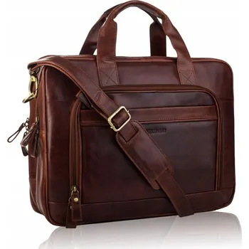 Taška na notebook Betlewski , přírodní kůže, bez potisku