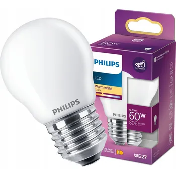 Žárovka Žárovka Philips LED 60W E27 Teplá bílá P45 FR ND RFSRT4