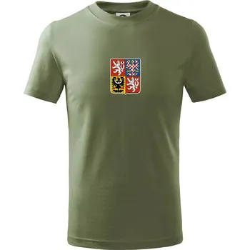 Dětská móda Velký státní znak ČR - Tričko dětské bavlněné - 98 cm / 2 roky ( Khaki )