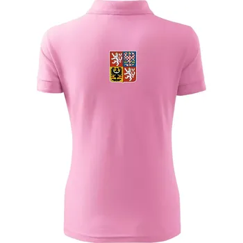 Velký státní znak ČR - Polokošile dámská Pique Polo - 3XL ( Růžová )