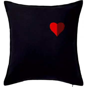 Polštář Prší - Červený - Polštář 50x50 - 50x50 - Včetně výplně ( Černá )