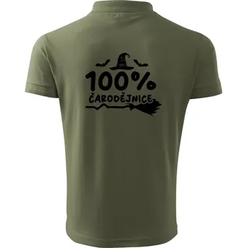 Pánská košile 100% čarodějnice - Polokošile pánská Pique Polo 203 - 5XL ( Khaki )