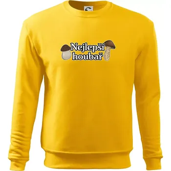 Pánská mikina Nejlepší houbař - nápis s houbama - Mikina Essential pánská - S ( Žlutá )
