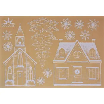 Velikonoční dekorace DECOLED Dekorativní polep do oken A3 náměstí