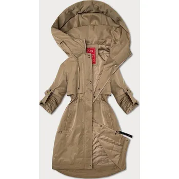 Dámská bunda Béžová dámská bunda s ohrnutými rukávy LHD (LHD-24591) odstíny béžové XXL (44)