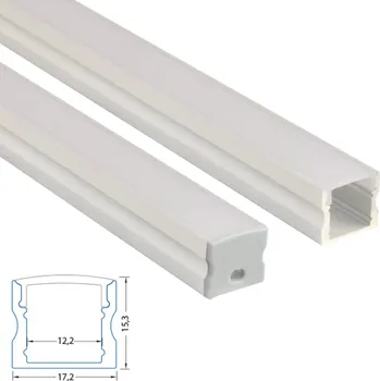 LED páska MCLED Profil AL 17x15mm, PS přisazený, mléčný difuzor, komplet, 1m ML-761.005.43.1