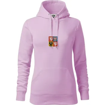 Dámská mikina Velký státní znak ČR - Mikina dámská Cape s kapucí - S ( Orchid )