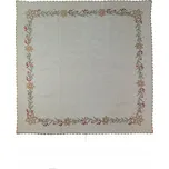 Vánoční ubrus větvičky a vločky hnědá 120x140