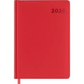 Kalendář Knižní kalendář 2026 A5 Easy červený (červená)