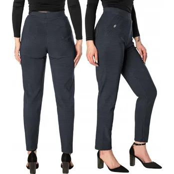 Dámské kalhoty Elegantní kalhoty Megitarnow cigaretového střihu s vysokým pasem, vícebarevné, velikost 4XL