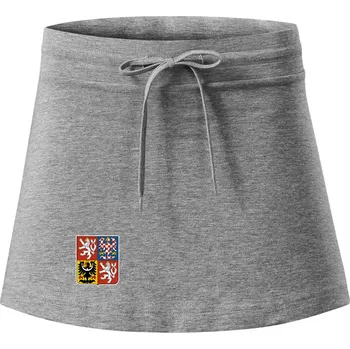 Dámská sukně Velký státní znak ČR - Sportovní sukně - two in one - L ( Tmavě šedý melír )