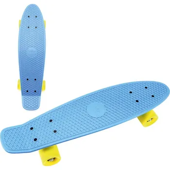 Skateboard Skateboard dětský pennyboard modrý 60cm kovové osy žlutá kola | 729957
