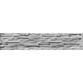 Plot Betonová deska plotová PREMIUM, jednostranná – 200 x 40 cm štípaný kámen - šedý