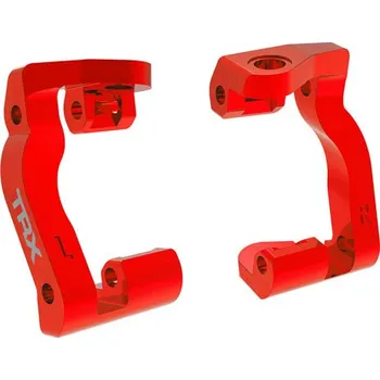 RC náhradní díl Traxxas závěs těhlice hliníkový červený (pár) - TRA10733-RED