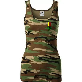 Dámské tričko Prší - Žaludy - Dámské Maskáčové tílko - 2XL ( Hnědý maskáč )