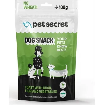 Pamlsek pro psa Psí pamlsek s kachnou, rybou a zeleninou Tost 100g Pet Secret Smaczki