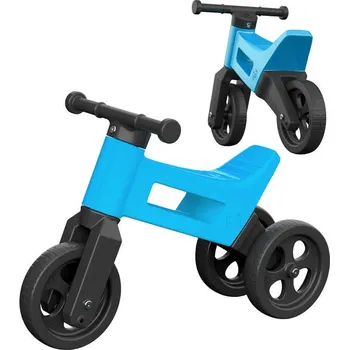Odrážedlo Odrážedlo Funny Wheels 2v1 dětské odstrkovadlo tříkolka / 2 kola MODRÉ plast | 734083