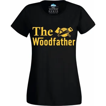 Dámské tričko The Woodfather Kmotr dřeva (Velikost: 4XL, Barva: Černá)