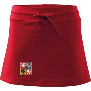 Dámská sukně Velký státní znak ČR - Sportovní sukně - two in one - XL ( Červená )