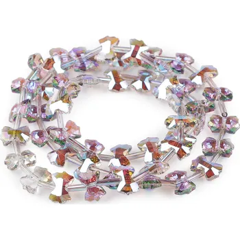 Korálek Skleněné korálky broušené mašličky a hladké tyčky na drátku