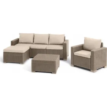 Zahrada Keter Zahradní set Keter California 3+1+1 cappuccino KT-610614