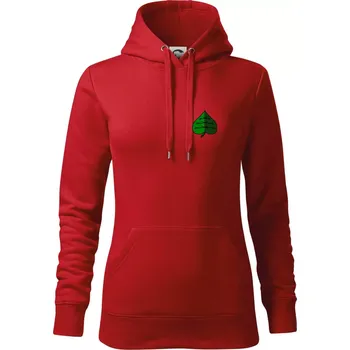 Dámská mikina Prší - Zelený - Mikina dámská Cape s kapucí - XS ( Červená )