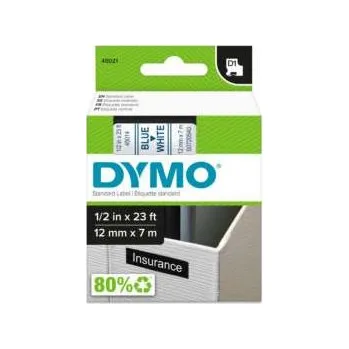 Tiskárna štítků Páska Dymo D1 - bílá, šířka 12 mm, návin 7 m, modré písmo