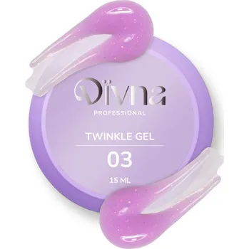 Lak na nehty DIVNA Twinkle Gel 03 15 ml stavební gel na nehty