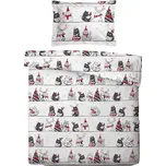 SVITAP sleep well Povlečení mikroflanel Kočky na střeše 140x200, 70x90 cm Varianta: Povlečení mikroflanel Kočky na střeše 140x200, 70x90 cm, Značka: Dadka