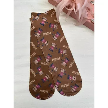 Dámské ponožky Dámské ponožky Cat Lover (2) 30 den - Uni / hnědá