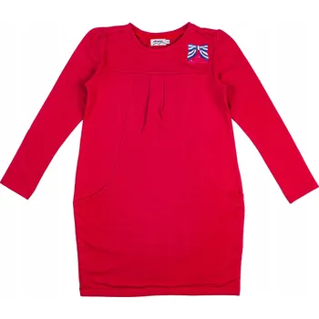 Dívčí šaty Dívčí šaty s mašlí červené Olimpias, vel. 164