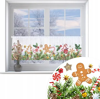 VITRÁŽOVÁ ZÁCLONA ZÁCLONA 150X50 CM VOÁL 480 VÁNOC